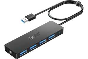 Turn one laptop port into four with Acer's $10 USB hub