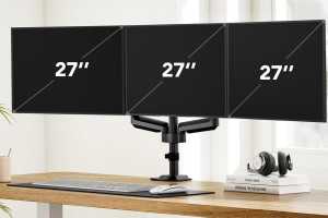 This triple monitor VESA arm is just $50 after triple discounts