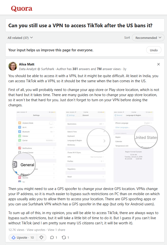 TikTok ban Quora